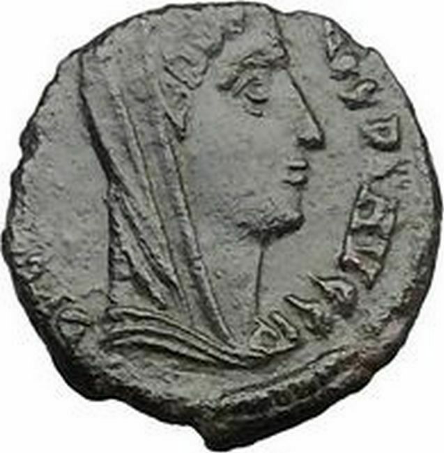 CONSTANTINE I The Great Veiled Ancient Roman Coin OLD Arising after death i32497