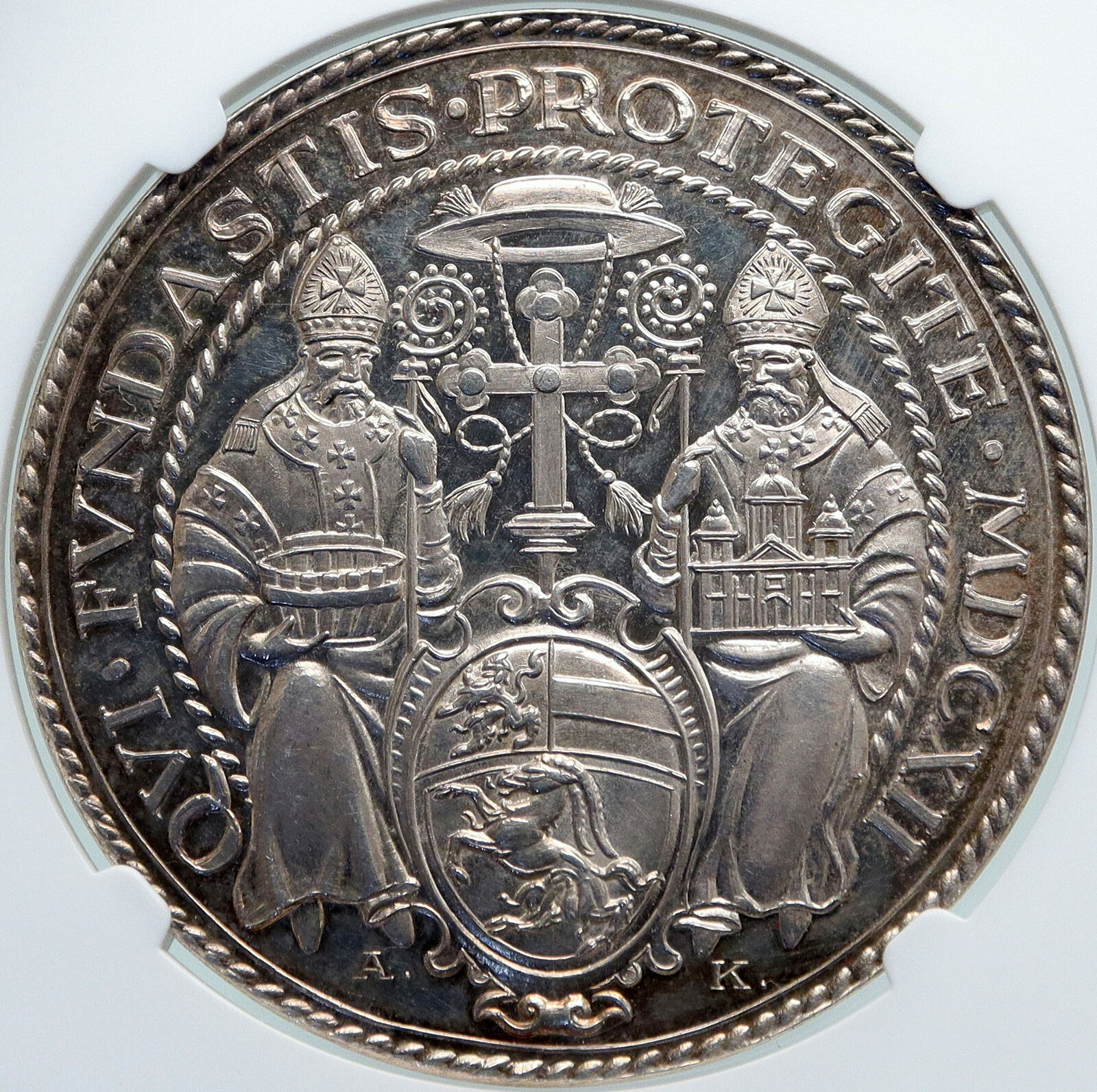 1928 AUSTRIA Koppenwallner Consecration CATHEDREAL Old Silver Medal NGC i87734