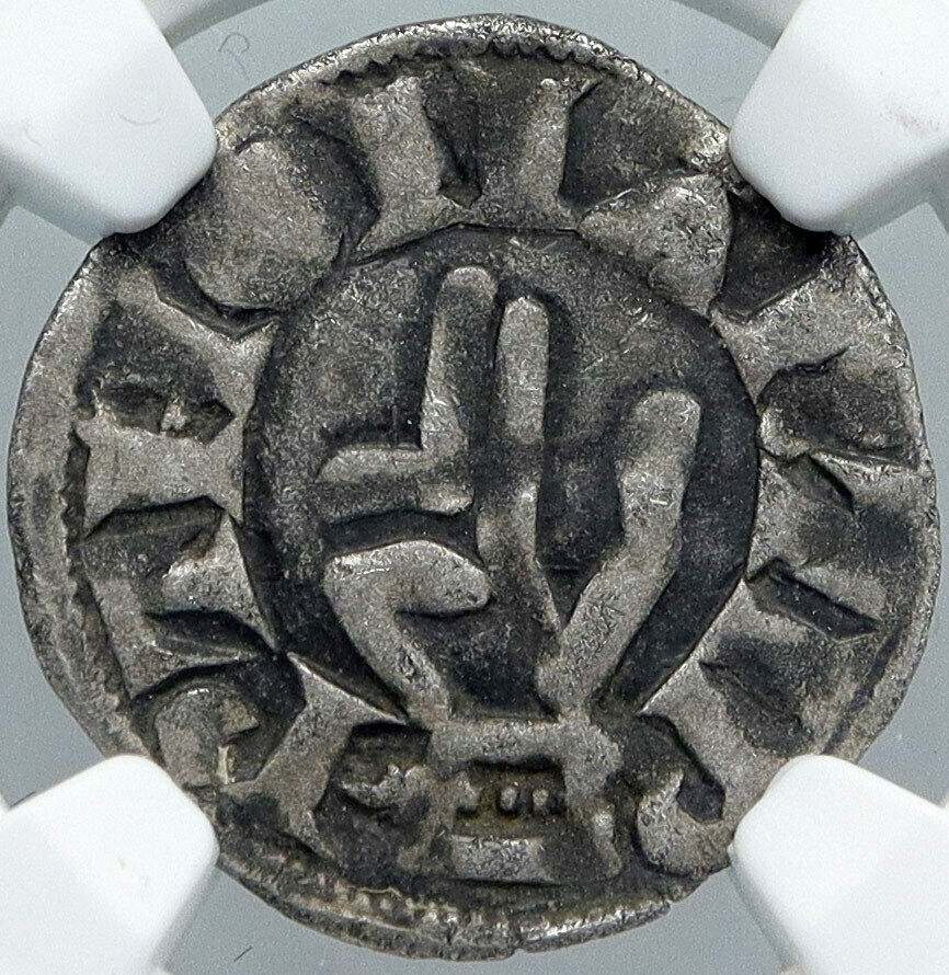 1200AD FRANCE Archbishopric BESANCON Old Silver Denier Medieval NGC Coin i88558