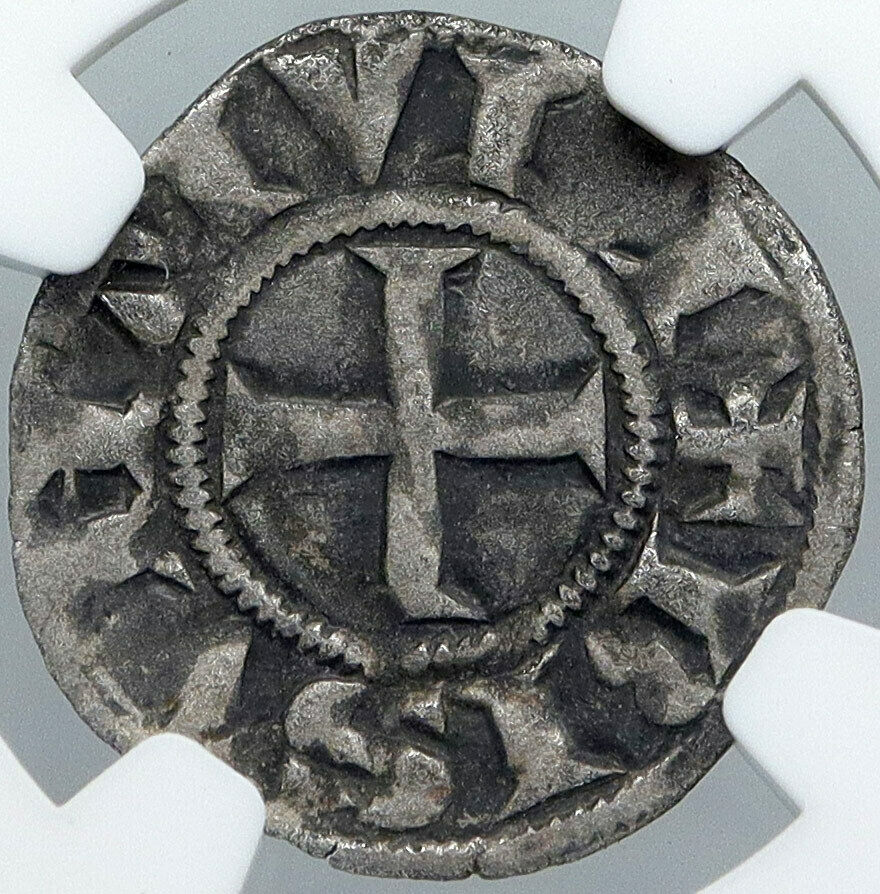 1200AD FRANCE Archbishopric BESANCON Old Silver Denier Medieval NGC Coin i88558