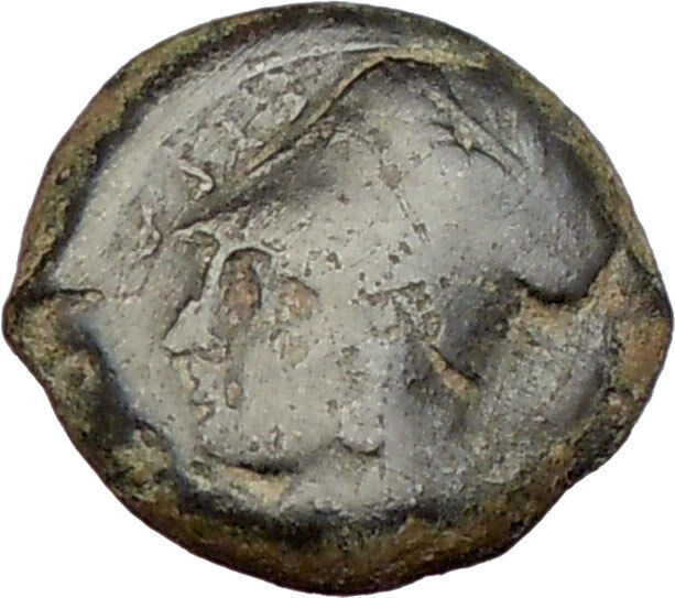 Syracuse Sicily 375BC Tyrant Dionysios Greek Coin ATHENA HIPPOCAMP Horse i15542