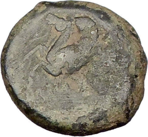 Syracuse Sicily 375BC Tyrant Dionysios Greek Coin ATHENA HIPPOCAMP Horse i15542