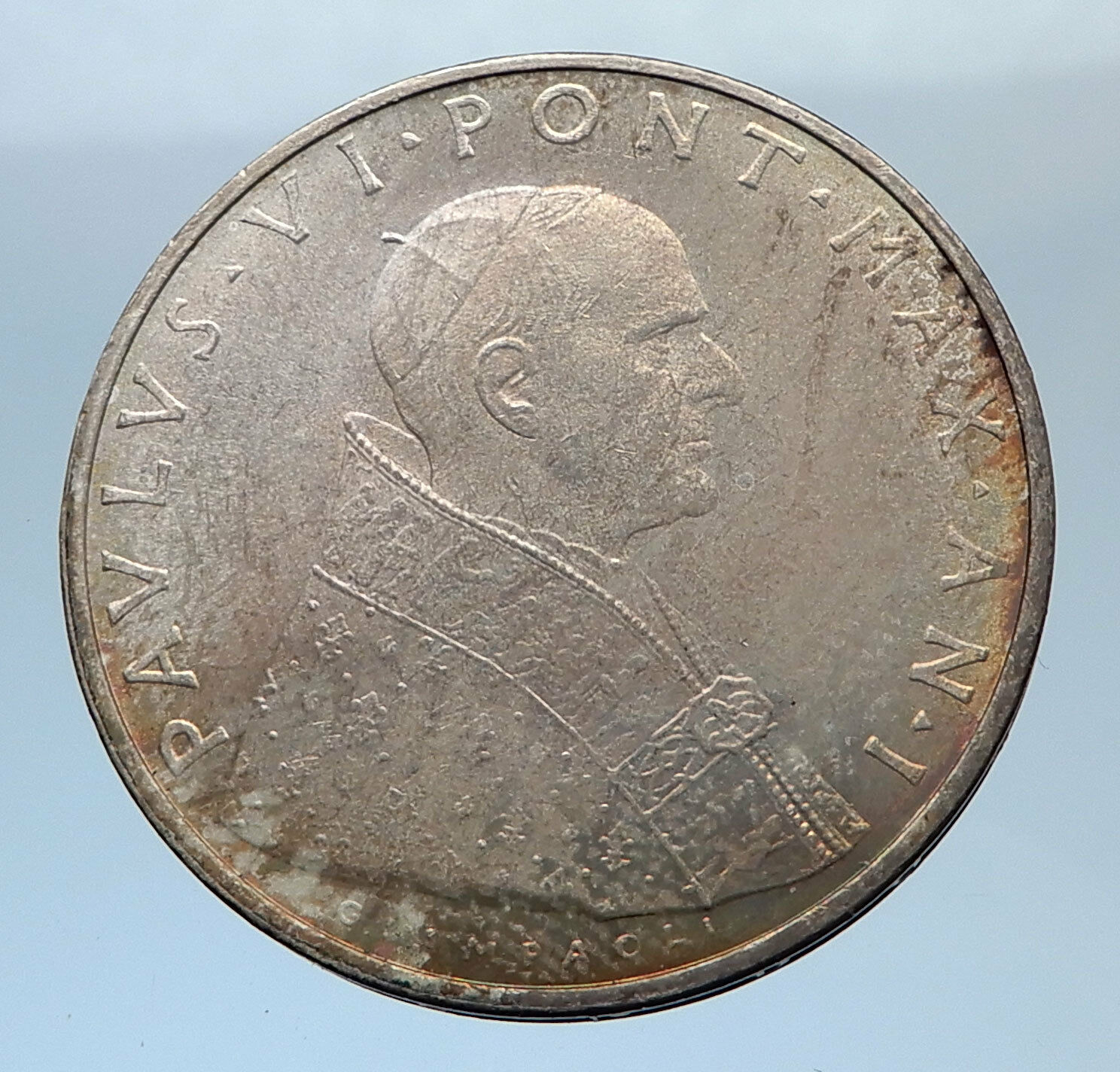 1963 VATICAN City POPE PAUL VI 0.29oz Silver 500 Lire Italian Italy Coin i71811