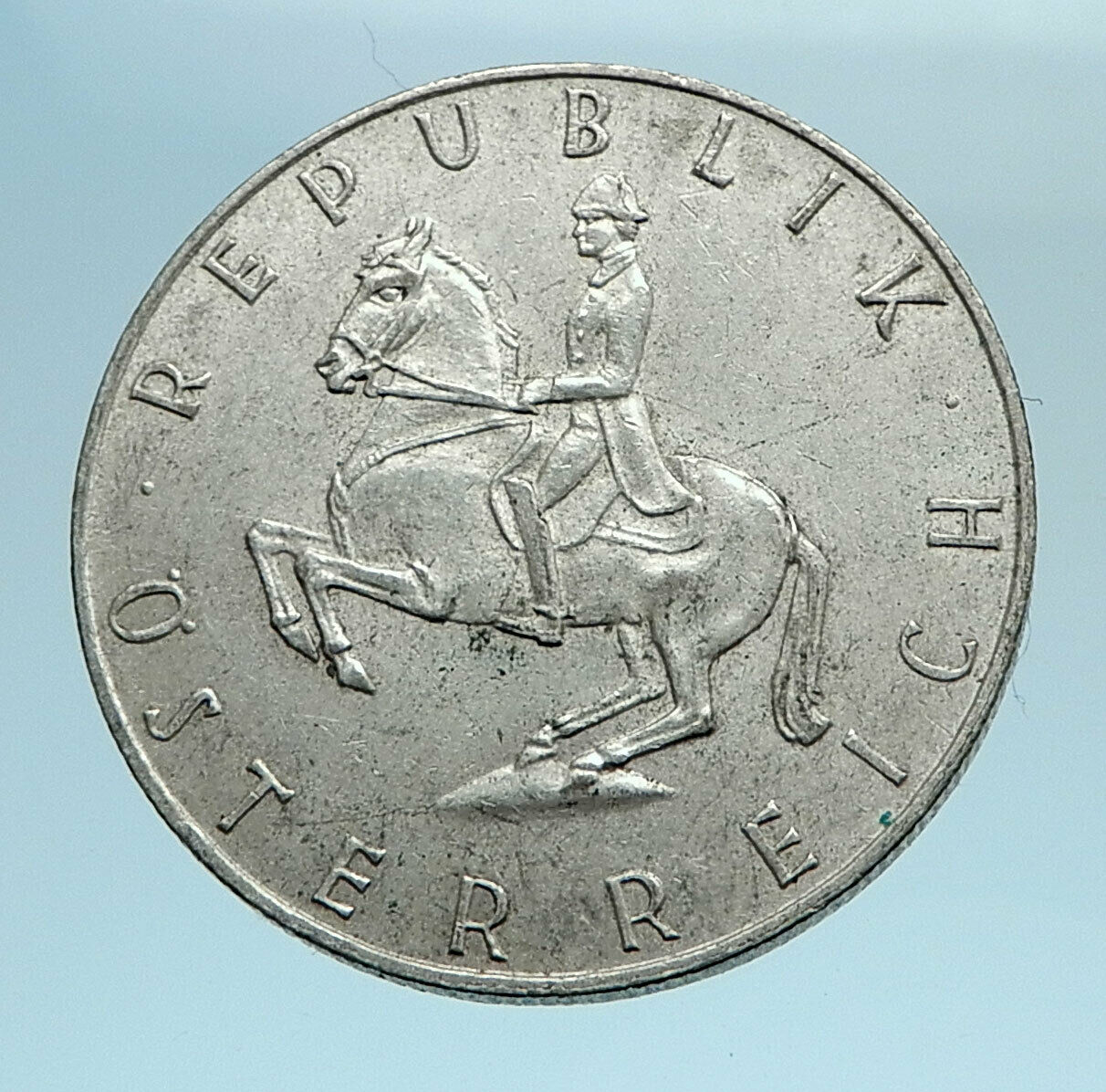 1965 AUSTRIA Spanish HORSE RIDER Genuine Silver 5 Shilling Austrian Coin i77767