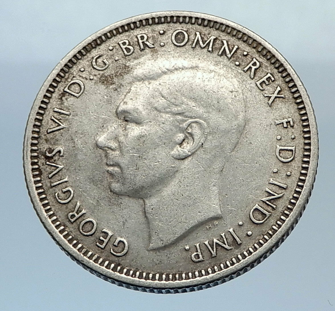 1941 AUSTRALIA King George VI of United Kingdom Silver Shilling Coin RAM i71658