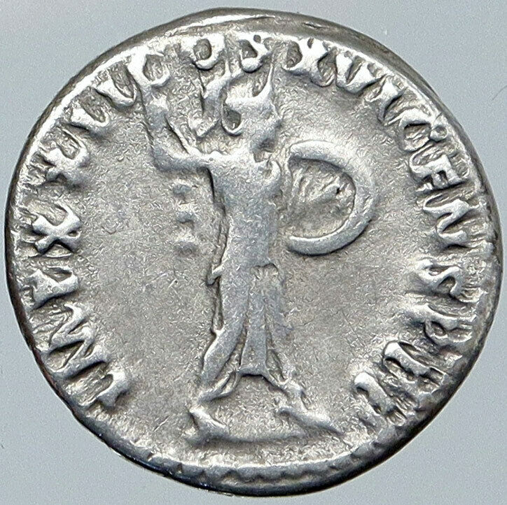 DOMITIAN Authentic Ancient 93AD Rome Genuine Silver Roman Coin MINERVA i87280