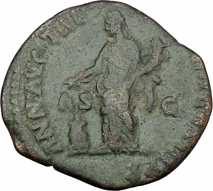 COMMODUS son of Marcus Aurelius EMPEROR OLD Ancient Roman Coin Annona i45655