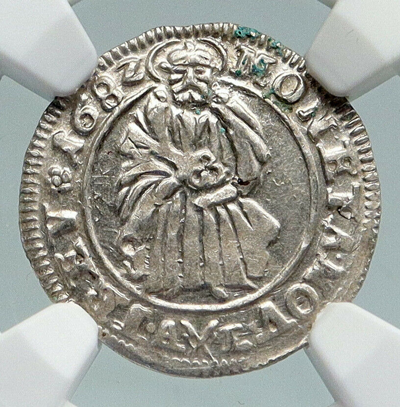 1682 ARCHBISHOPRIC TRIER German States ORSBECK Silver 4 Pfennig Coin NGC i91606