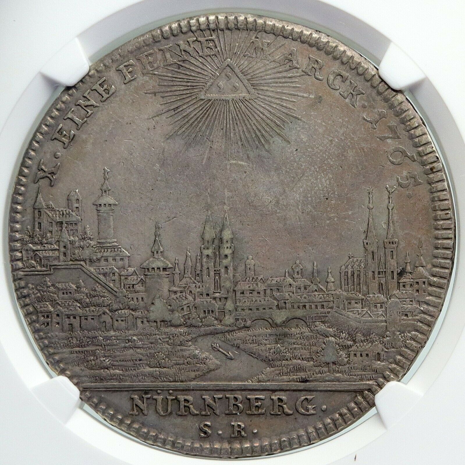 1765 SR GERMANY NURNBERG Nuremberg CITY VIEW German Silver Taler Coin NGC 91610