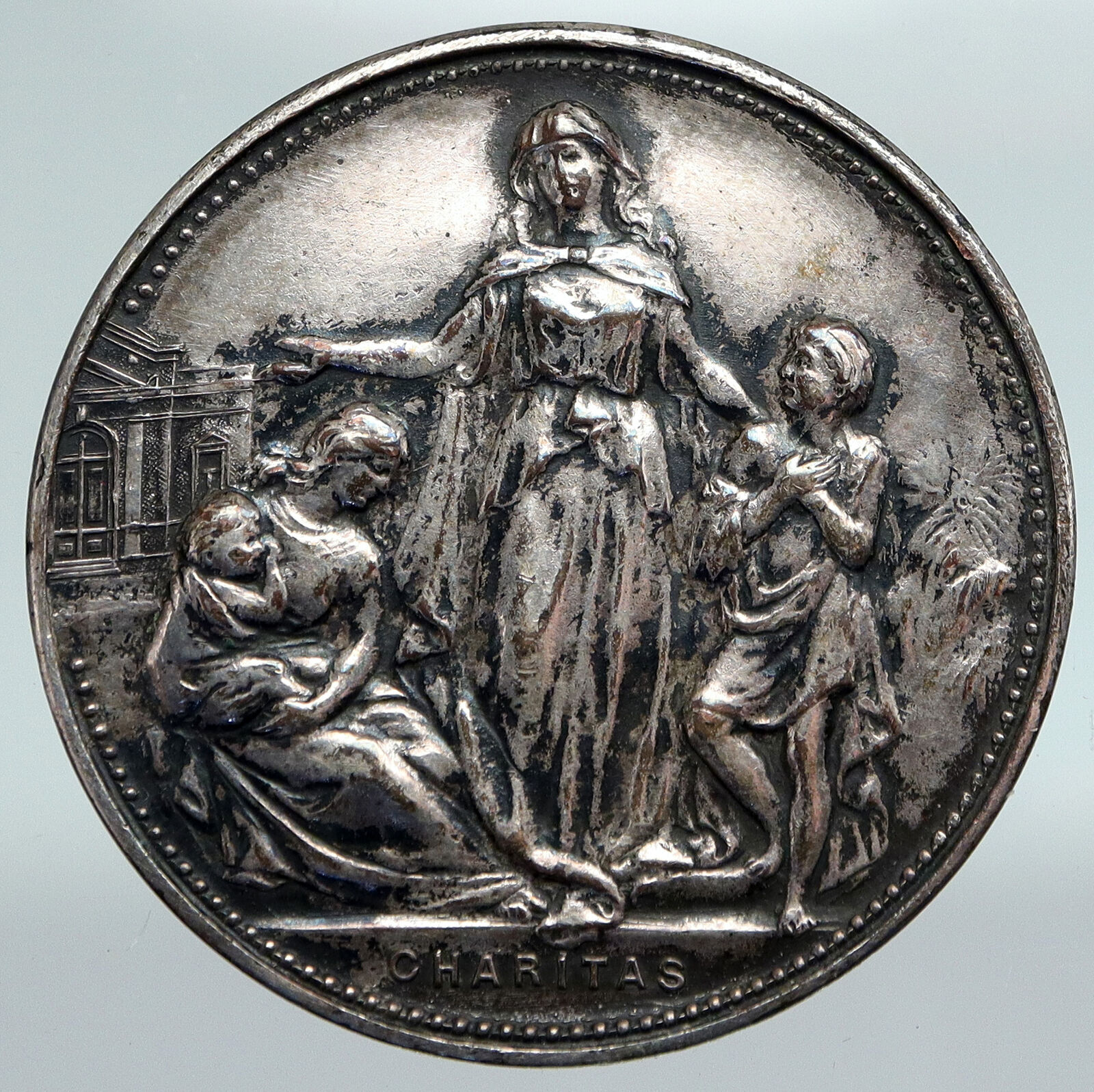 1906 ARGENTINA Hospital Adolfo Ansina JUAREZ Mexican Charity Silver Medal i90874