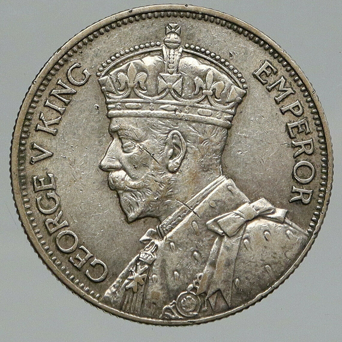 1935 NEW ZEALAND under UK King George V Silver Florin Coin w KIWI BIRD i91772