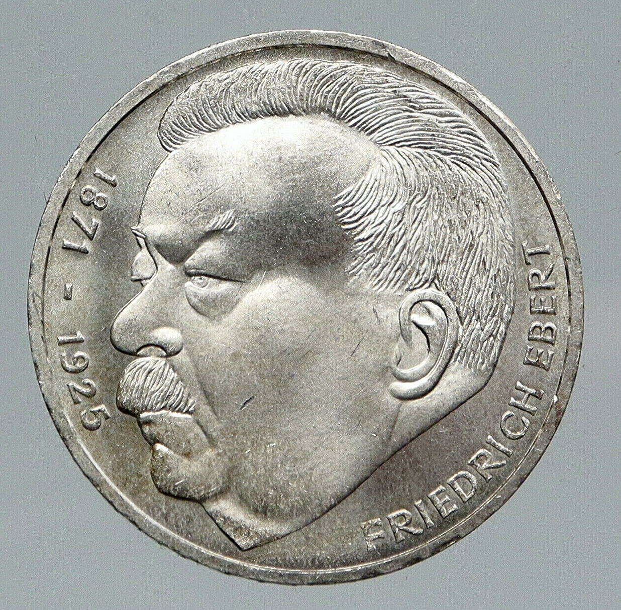 1975 GERMANY Politician Friedrich Ebert Antique Silver 5 Mark GERMAN Coin i91722