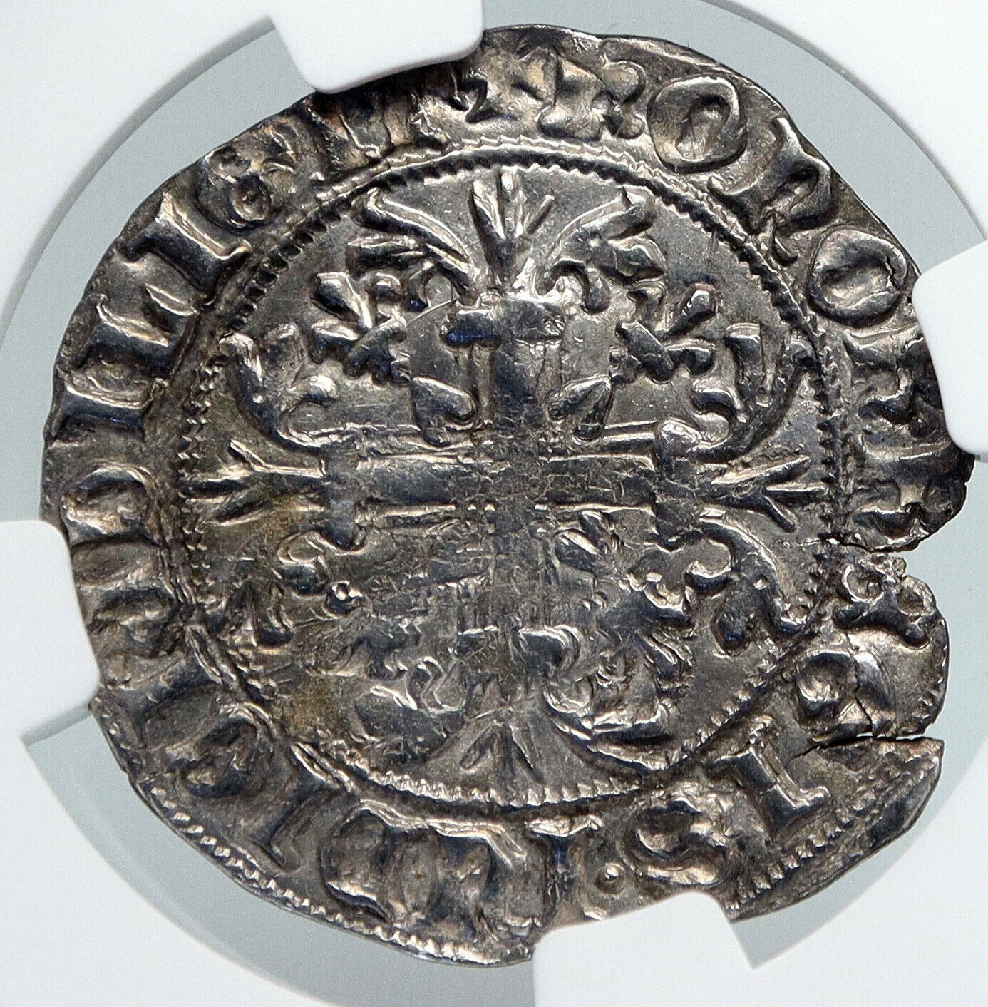 1309-43 ITALY Naples King Robert D'Anjou Antique MEDIEVAL Silver Coin NGC i90708