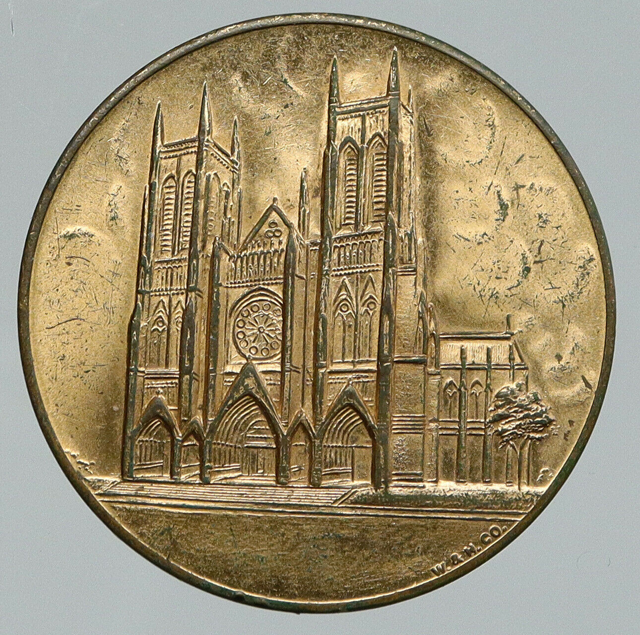 1930s USA Church of Saint John the Divine OLD VINTAGE ANTIQUE Token Medal i91798