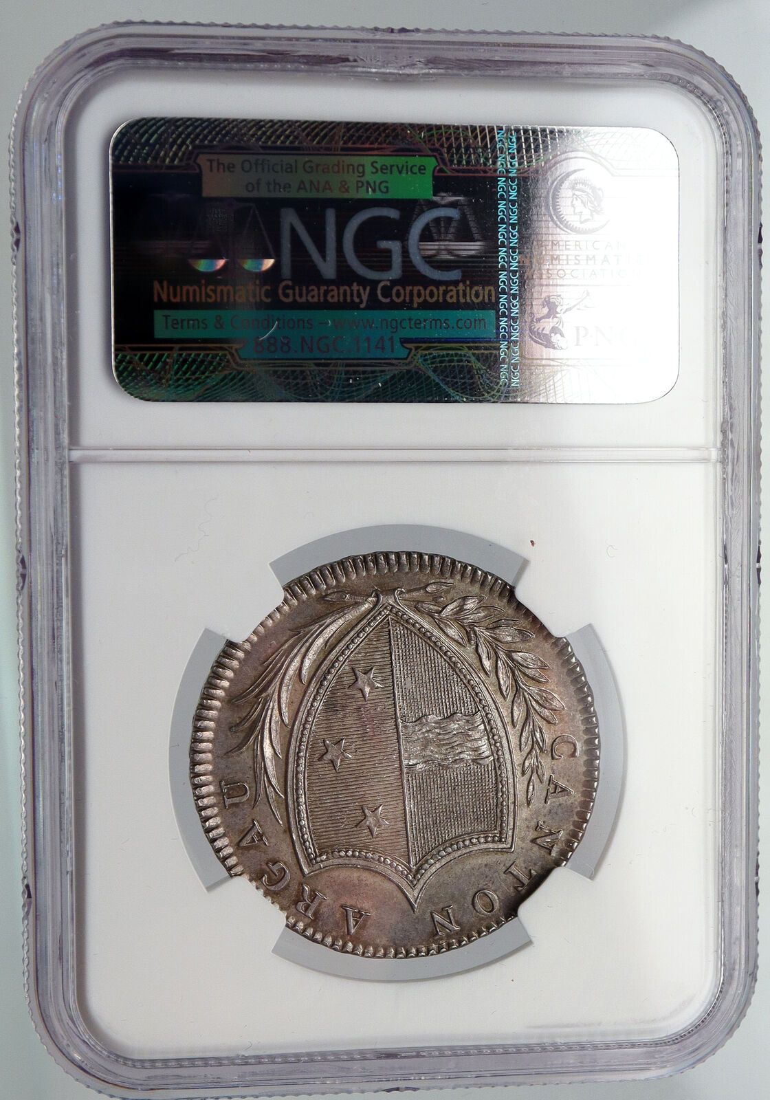 1809 SWITZERLAND AARGAU Large Antique OLD Swiss Silver 20 Batzen Coin NGC i90651