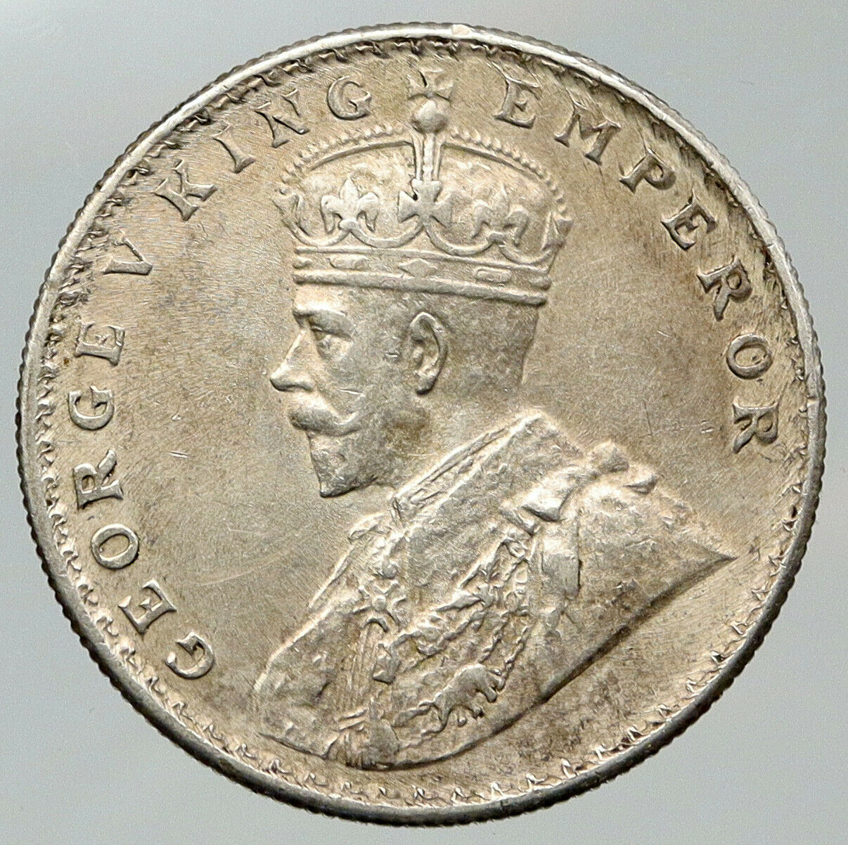 1919 INDIA UK King George V Silver Antique Vintage Old Indian RUPEE Coin i91867