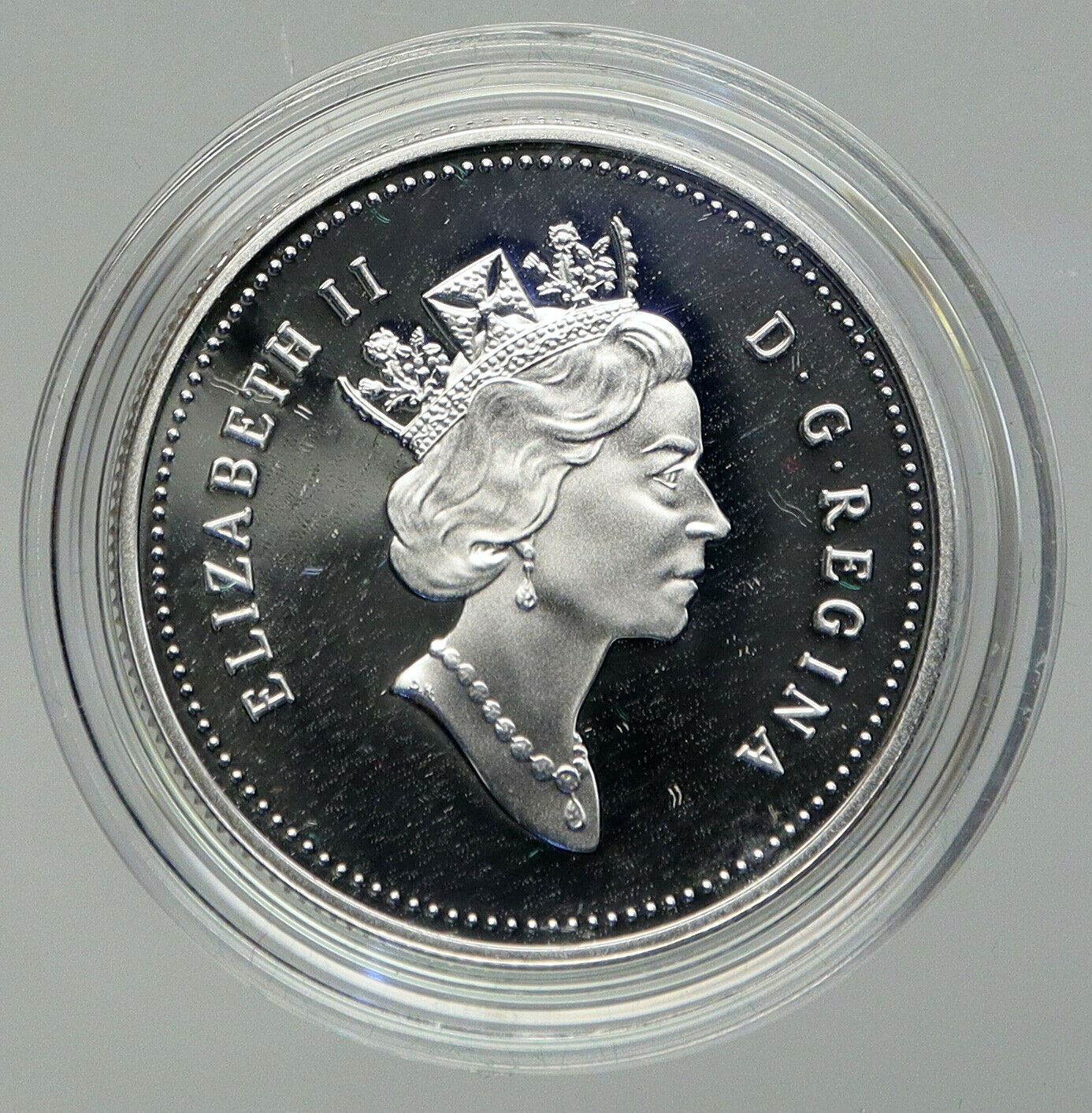 1997 CANADA Queen Elizabeth II Wildlife ESCIMO DOG Proof Silver 50c Coin i92812