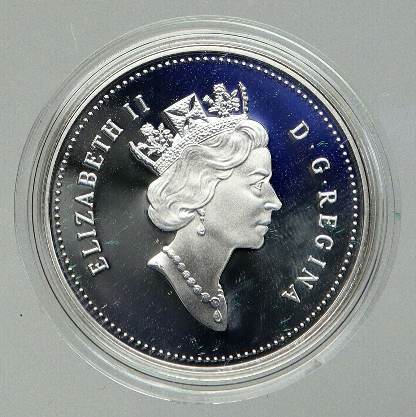 1996 CANADA Queen Elizabeth II Wildlife MOOSE CALF Proof Silver 50c Coin i92819