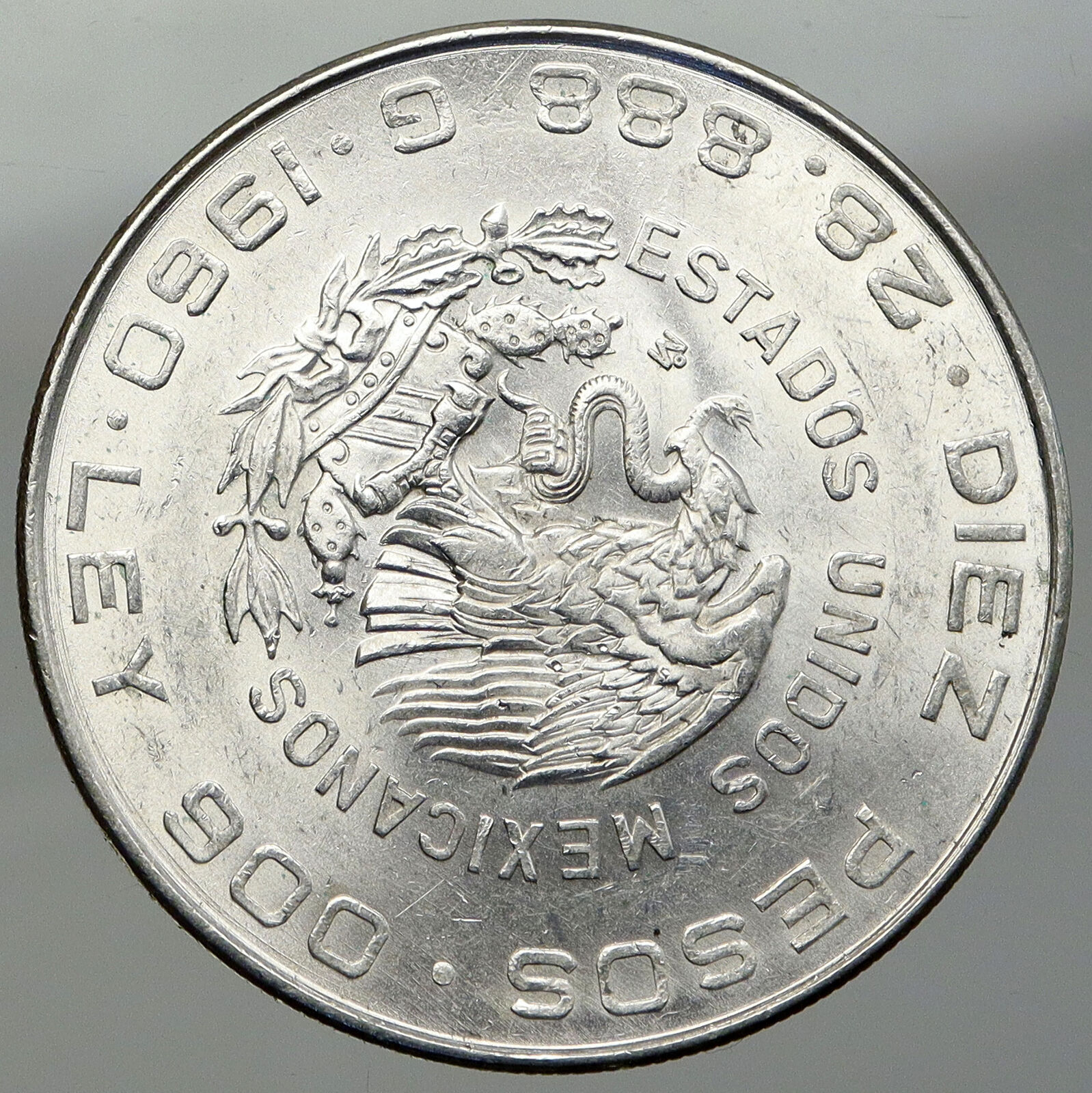 1960 Mexican 150Y WAR OF INDEPENDENCE Hidalgo Madero Silver 10 Pesos Coin i92824