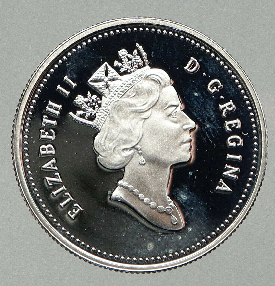 1998 CANADA UK Elizabeth II Wildlife BELUGA WHALES Proof Silver 50c Coin i92861