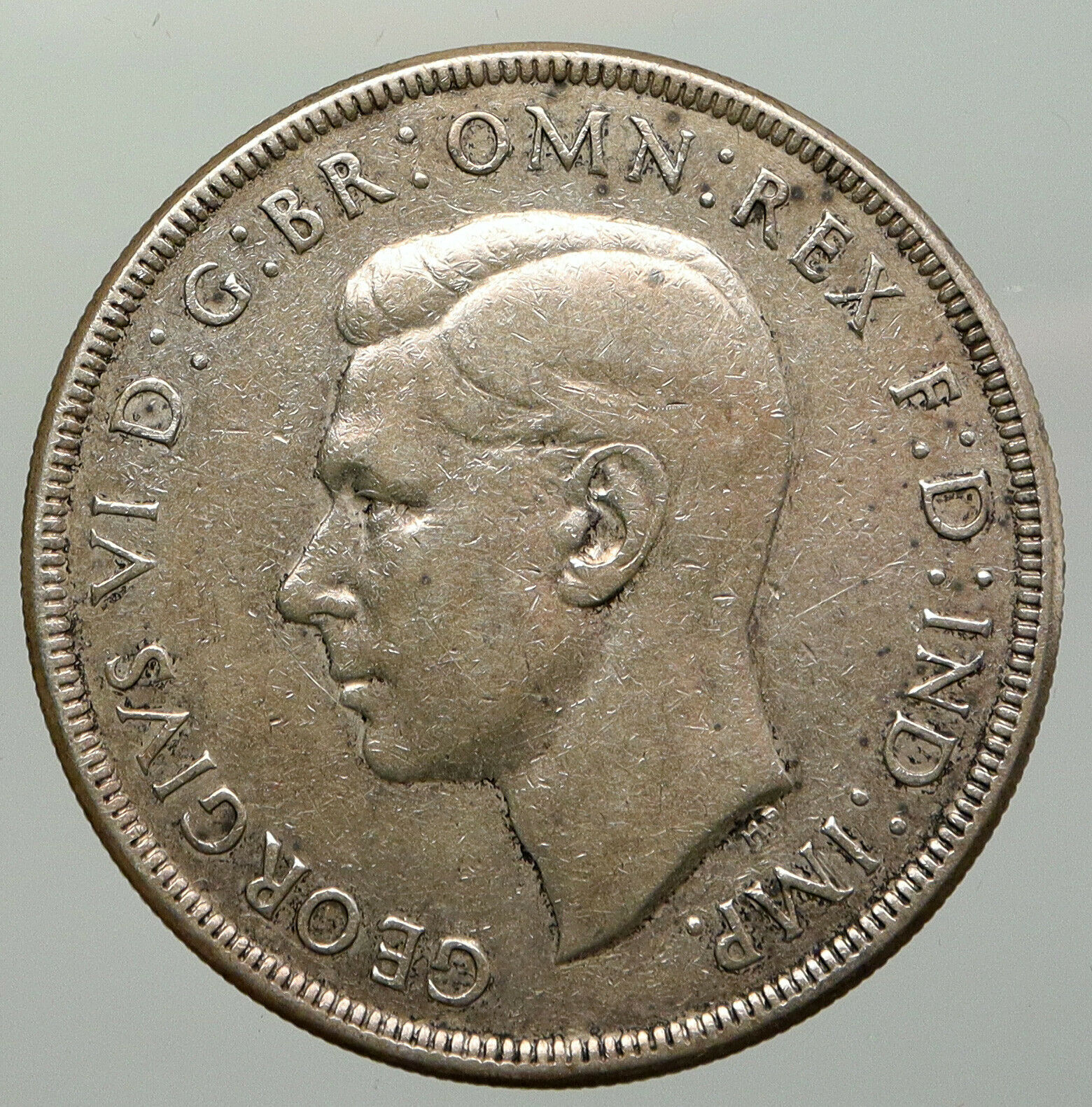 1937 AUSTRALIA Great Britain UK King George VI Big OLD SILVER CROWN Coin i92985