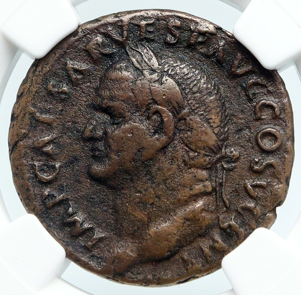 VESPASIAN Authentic Ancient 74AD Rome OLD Silver Roman Coin AEQUITAS NGC i89468