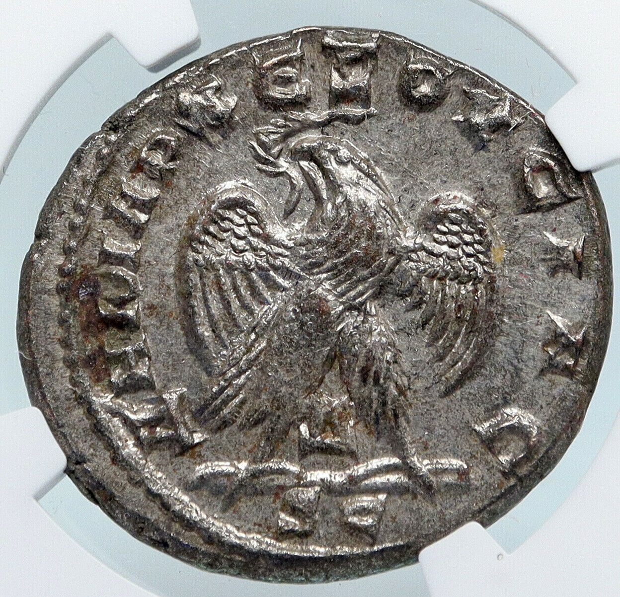 VOLUSIAN Authentic Ancient 251AD OLD Roman Tetradrachm Coin EAGLE NGC i89477