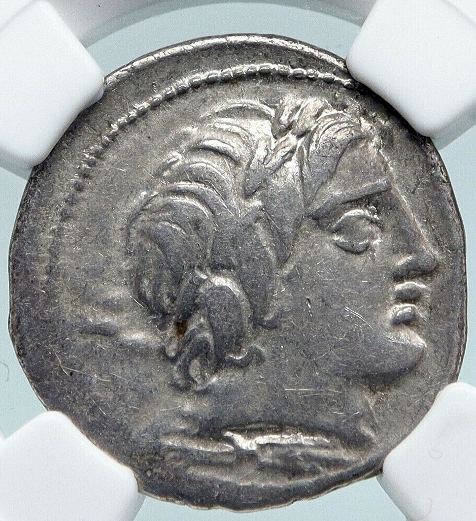 Roman Republic 86BC Sulla Time OPTIMATES vs POPULARES Old Silver Coin NGC i89474