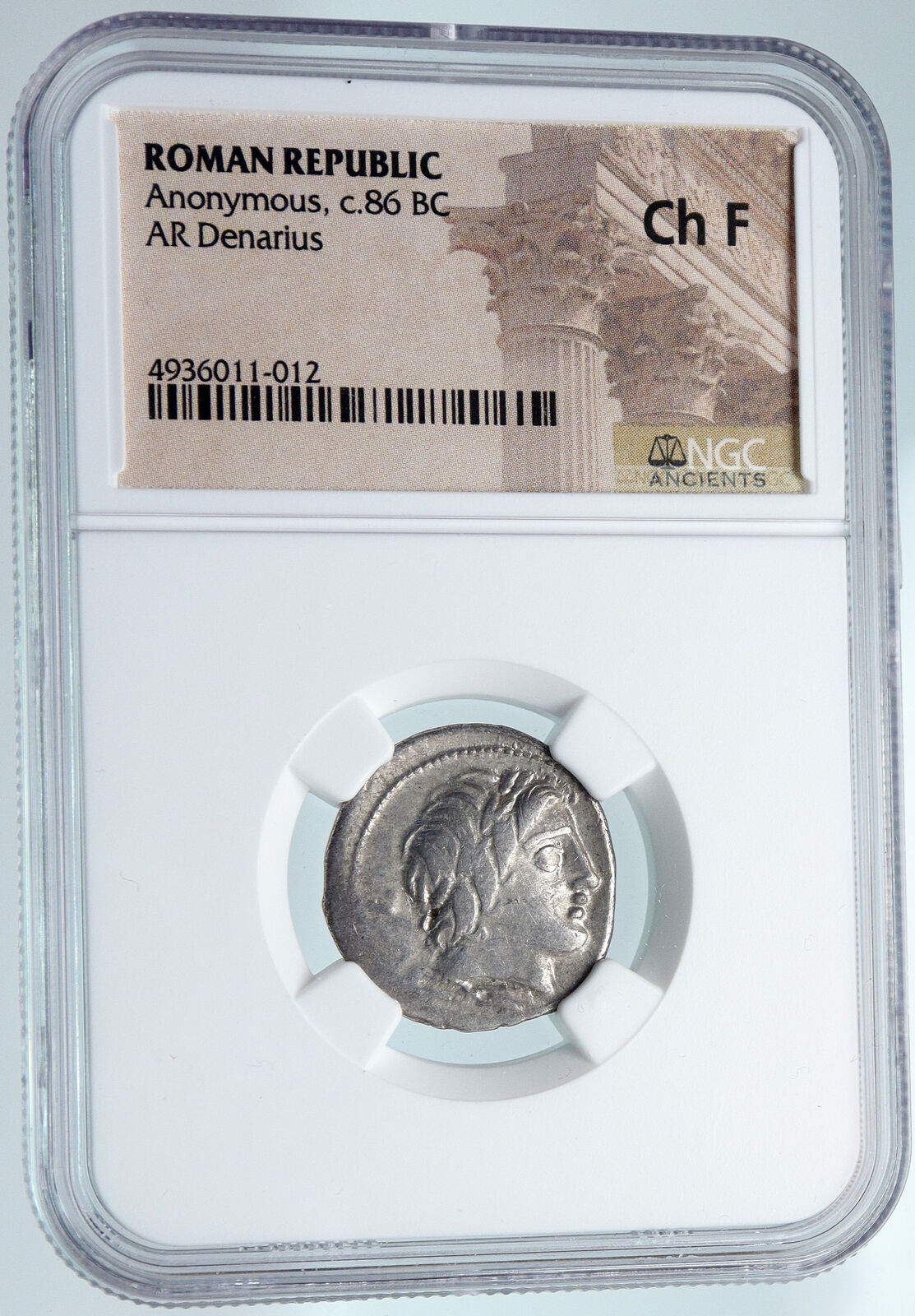 Roman Republic 86BC Sulla Time OPTIMATES vs POPULARES Old Silver Coin NGC i89474