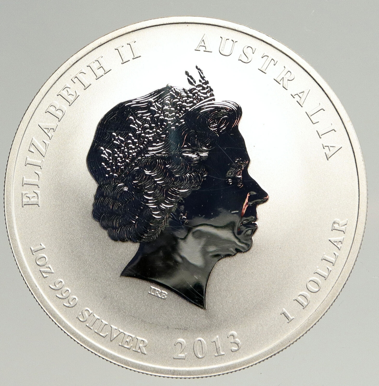 2013 AUSTRALIA Elizabeth II Chinese Zodiac Year Snake ART Silver $1 Coin i93614