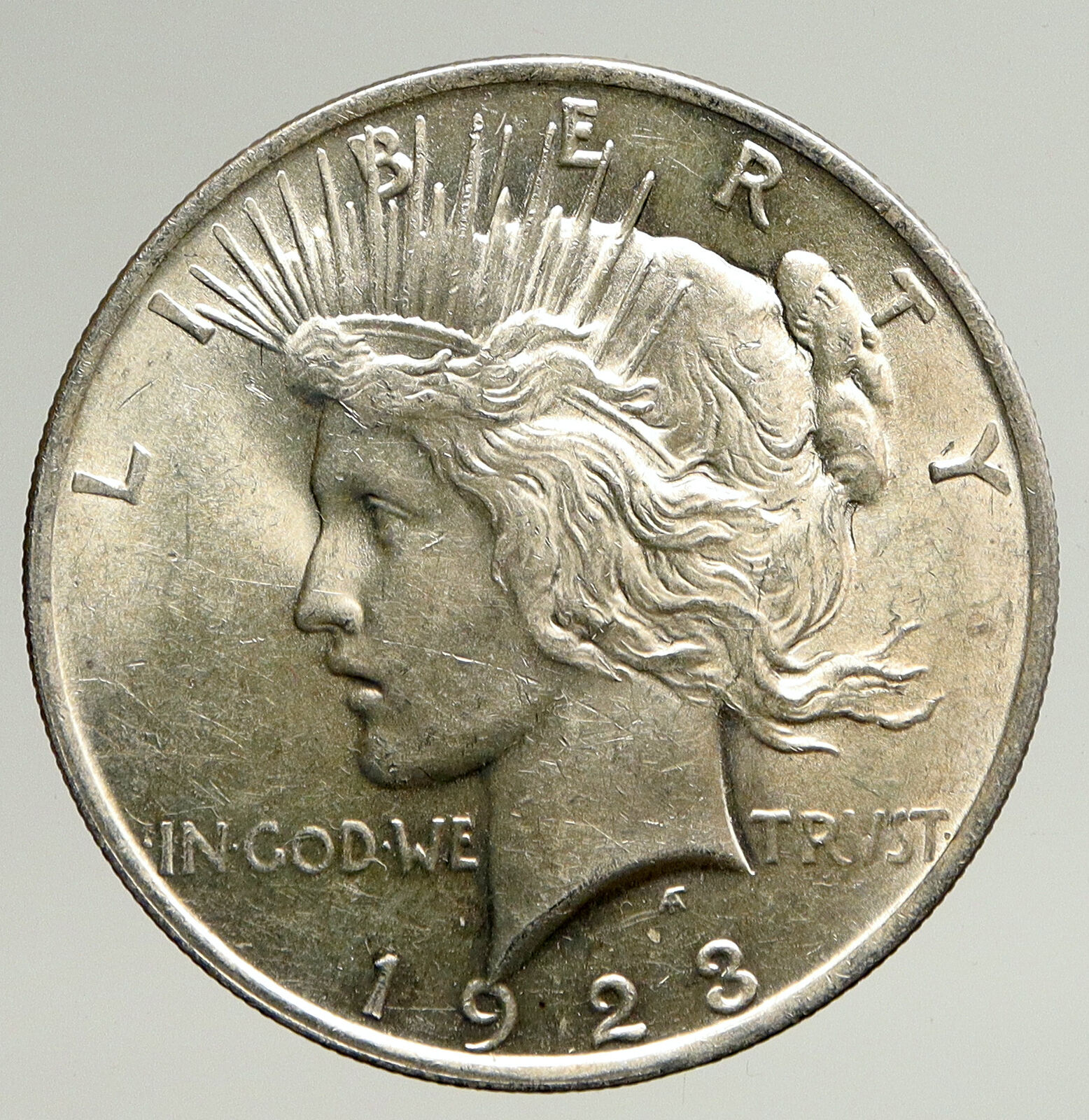 1923P US Antique Silver PEACE DOLLAR United States Coin w LIBERTY & EAGLE i93642