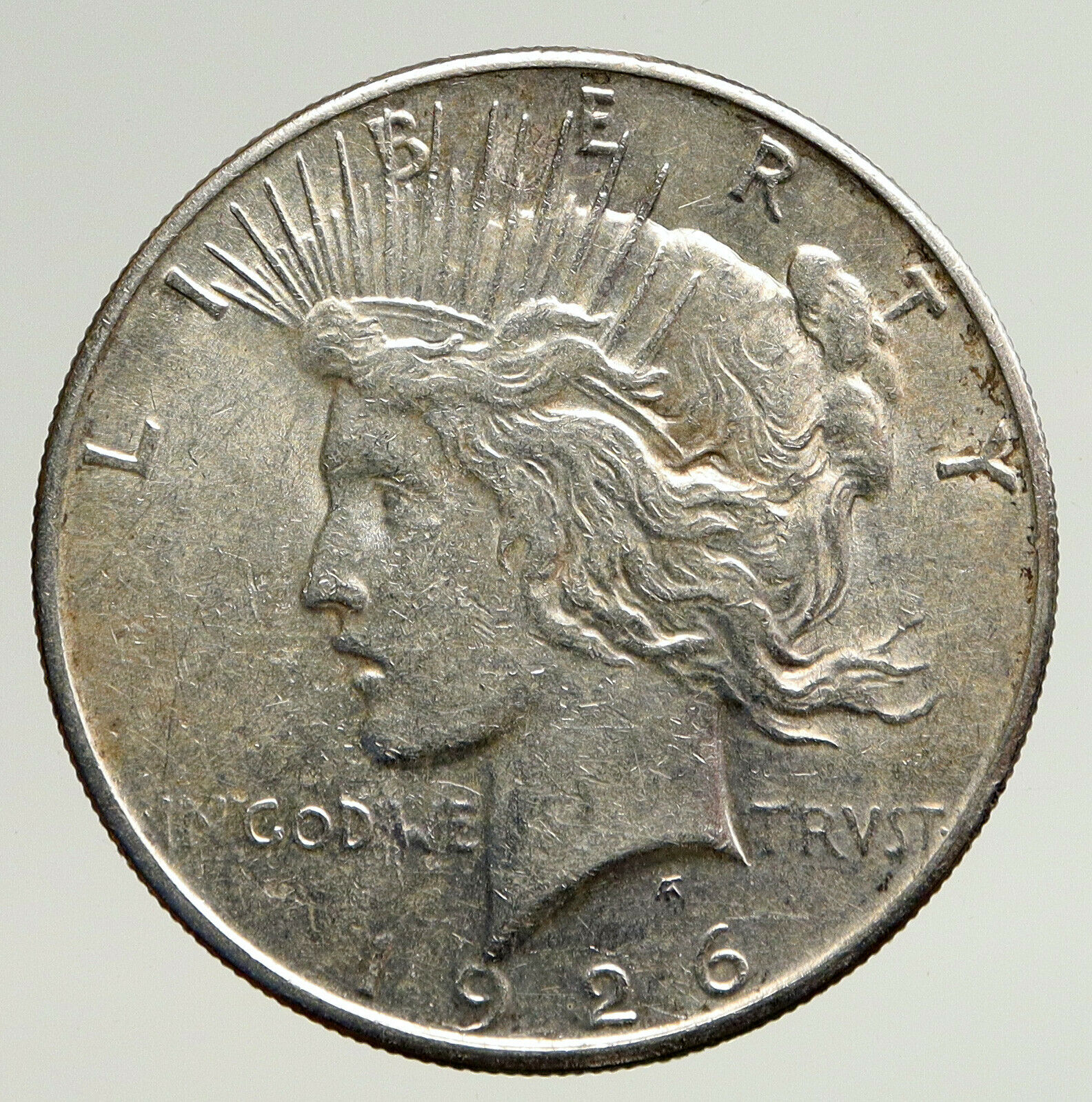 1926S US Antique Silver PEACE DOLLAR United States Coin w LIBERTY & EAGLE i93646