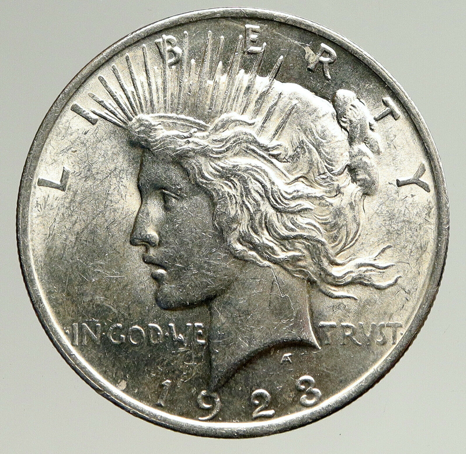 1923P US Antique Silver PEACE DOLLAR United States Coin w LIBERTY & EAGLE i93645