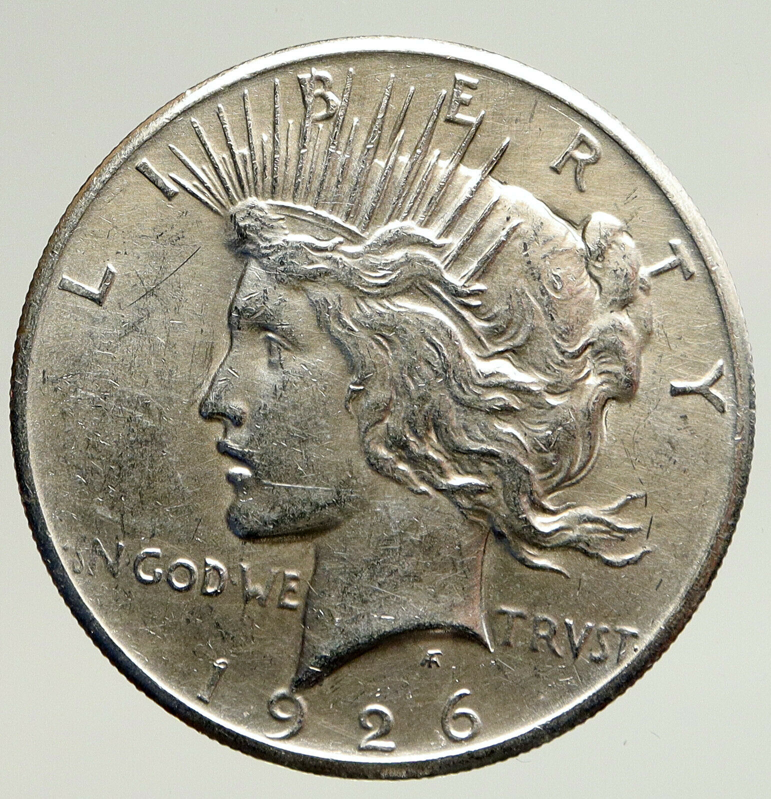 1926P US Antique Silver PEACE DOLLAR United States Coin w LIBERTY & EAGLE i93652