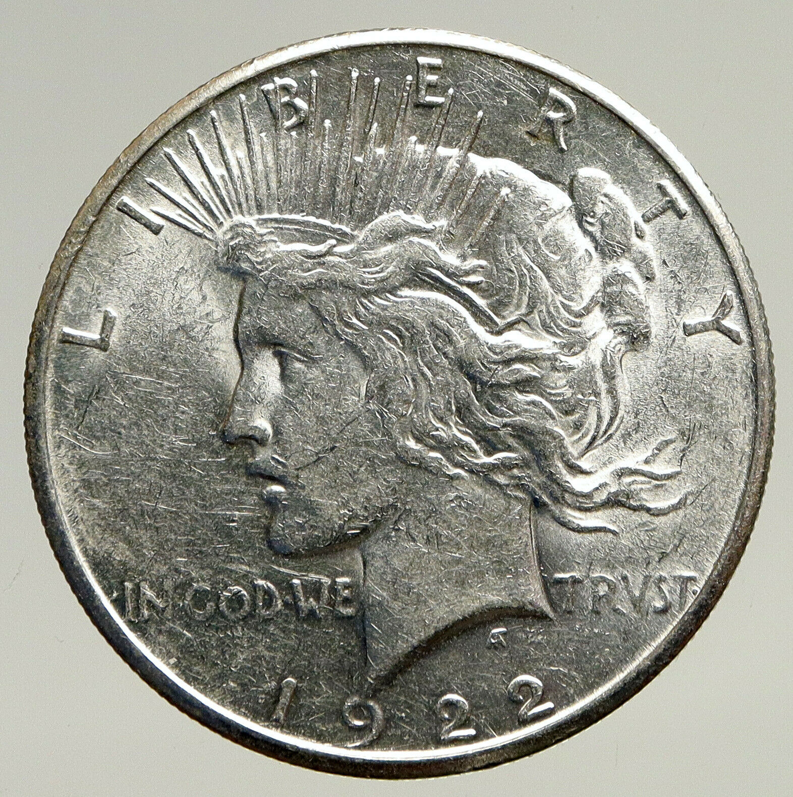 1922S US Antique Silver PEACE DOLLAR United States Coin w LIBERTY & EAGLE i93647