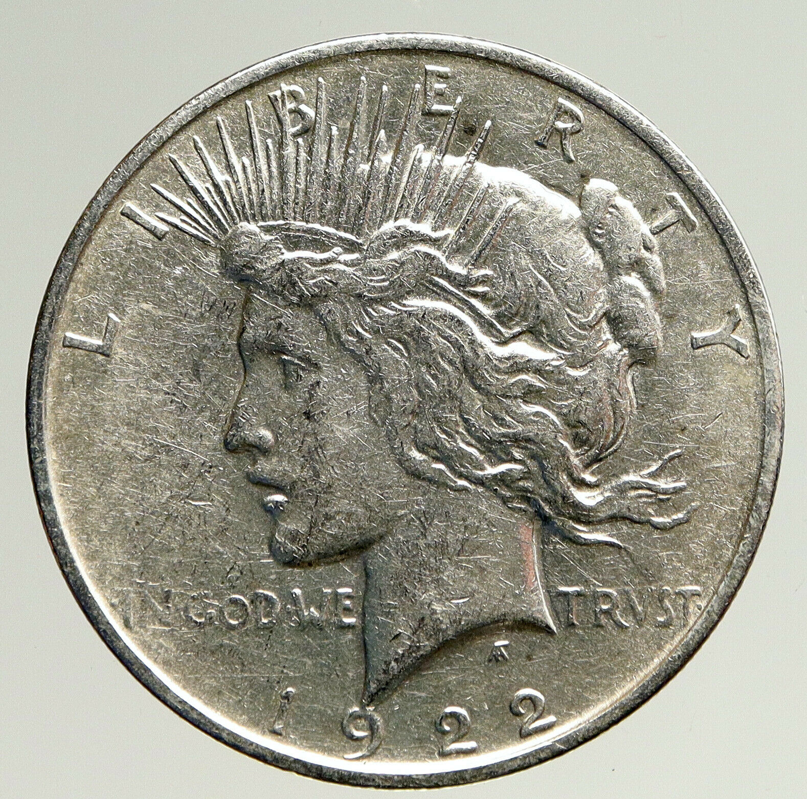 1922D US Antique Silver PEACE DOLLAR United States Coin w LIBERTY & EAGLE i93651