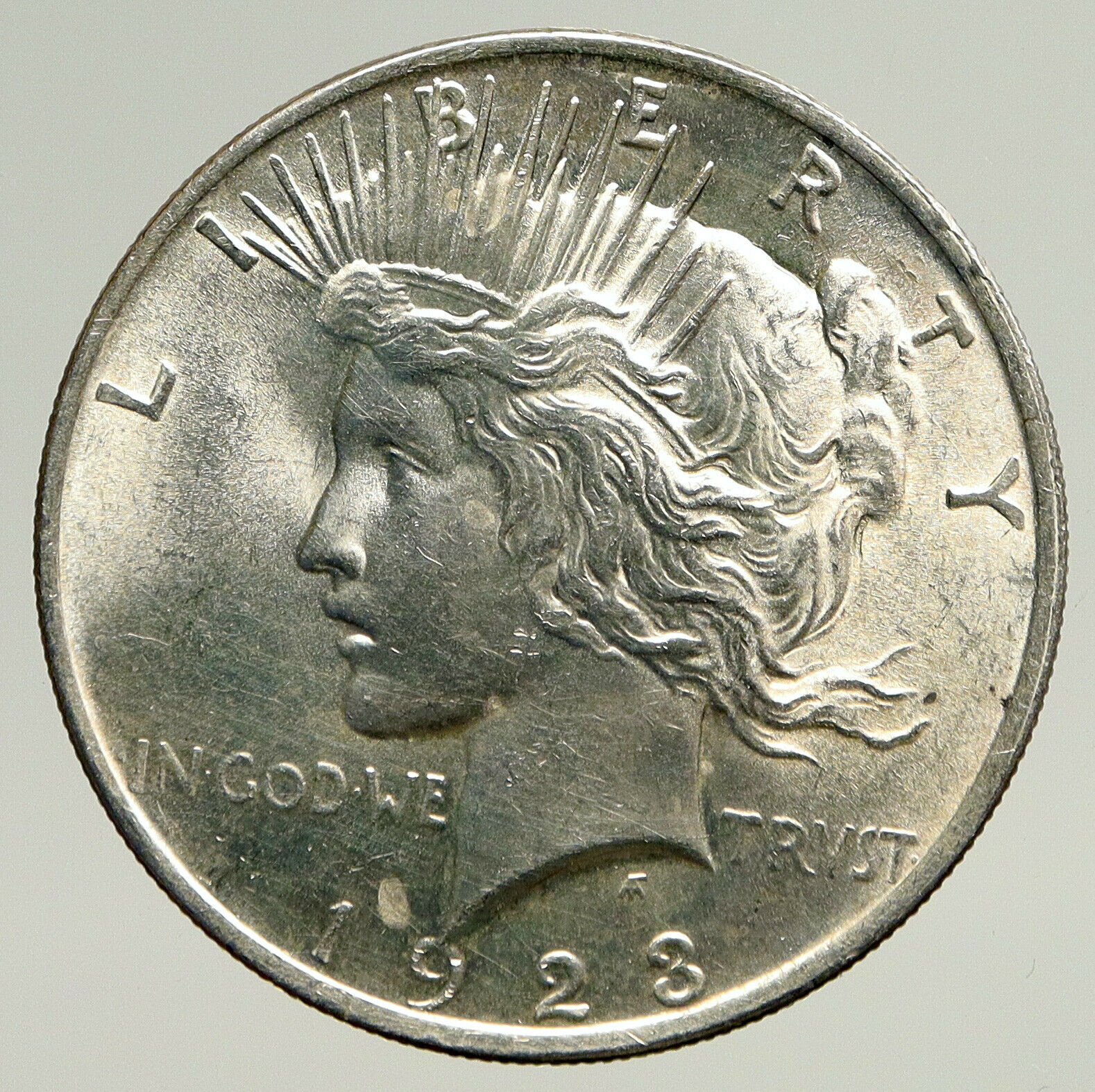 1923P US Antique Silver PEACE DOLLAR United States Coin w LIBERTY & EAGLE i93650