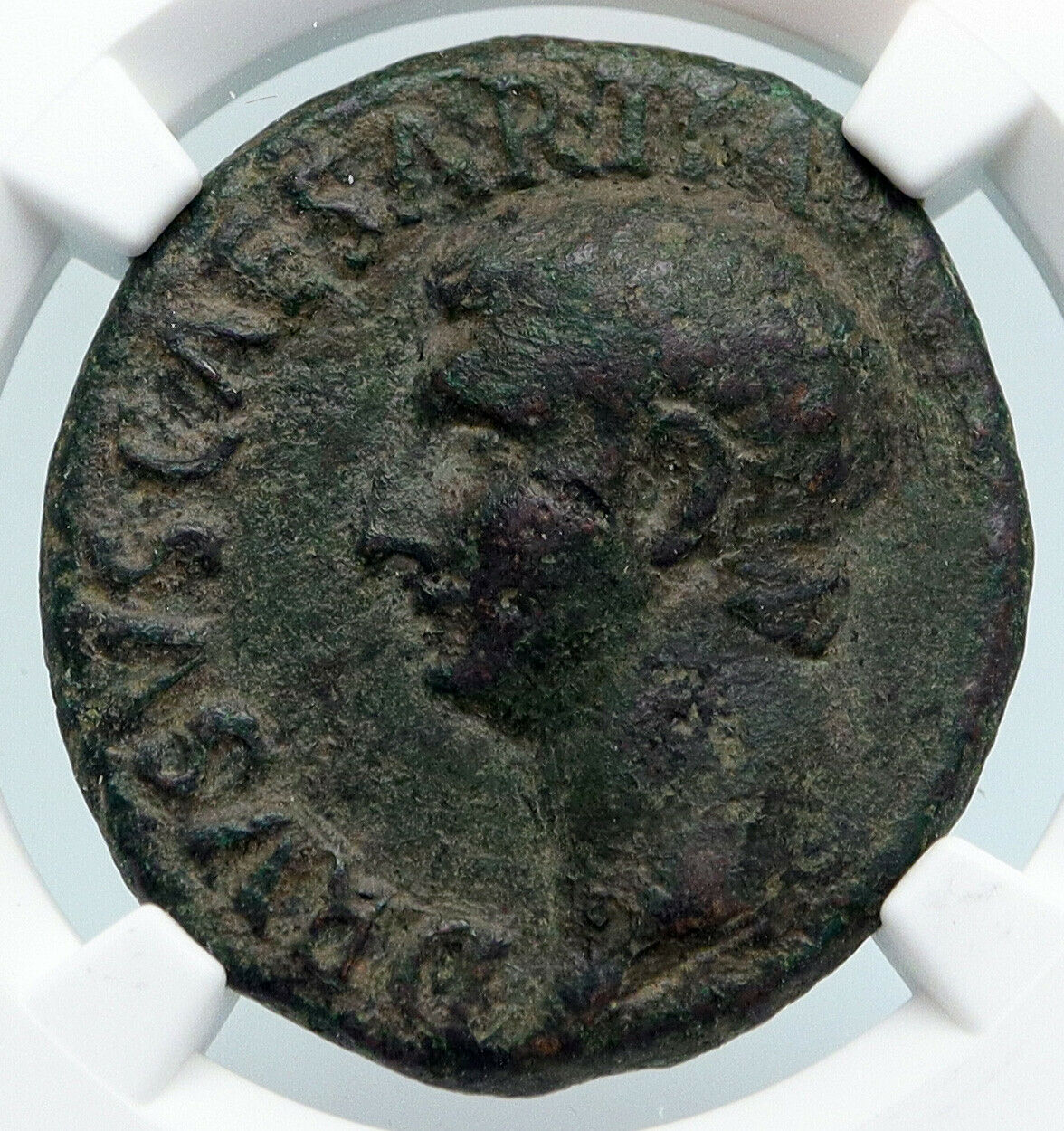 DRUSUS Son of TIBERIUS Rare 22AD Rome OLD Ancient Roman Coin w SC NGC i89483