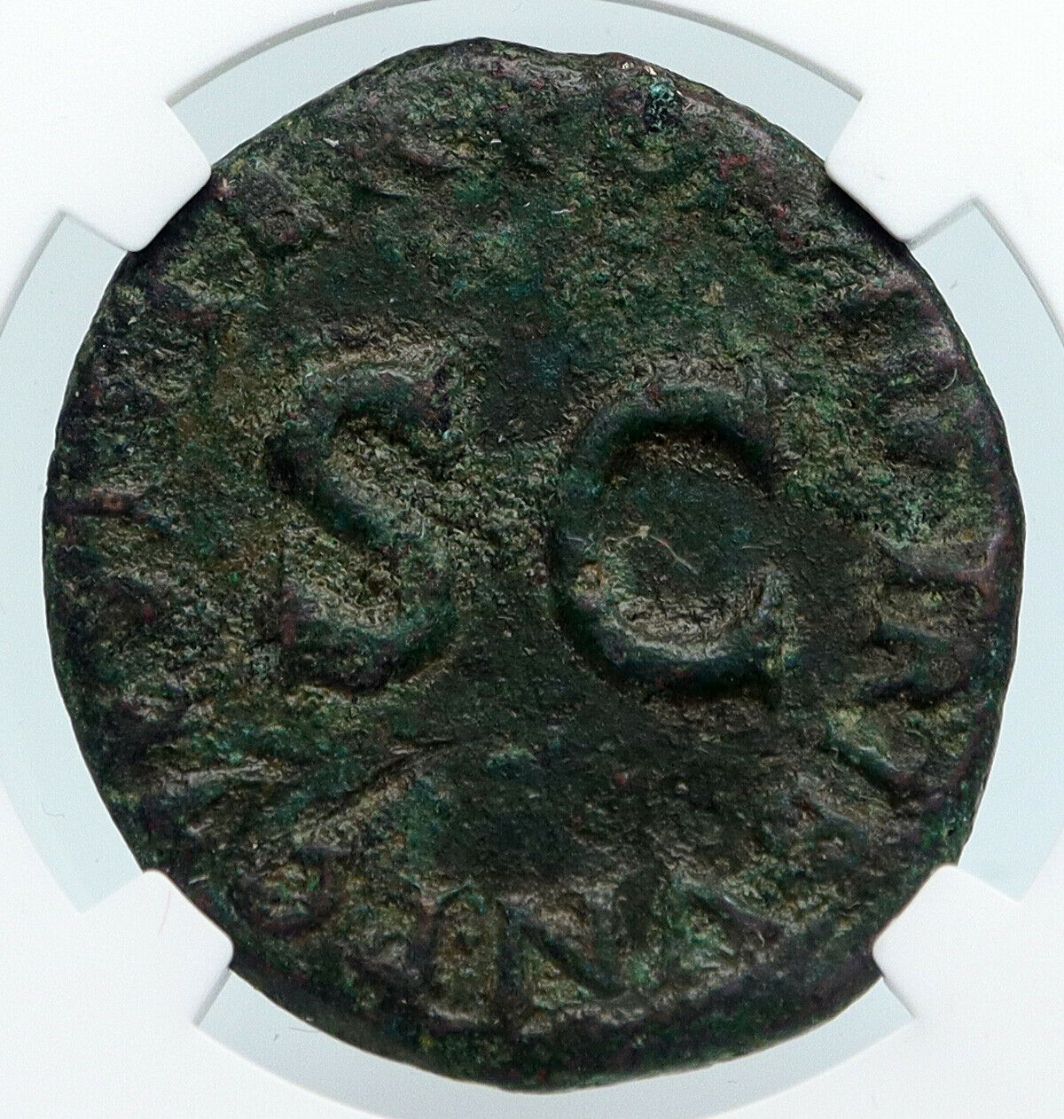 DRUSUS Son of TIBERIUS Rare 22AD Rome OLD Ancient Roman Coin w SC NGC i89483