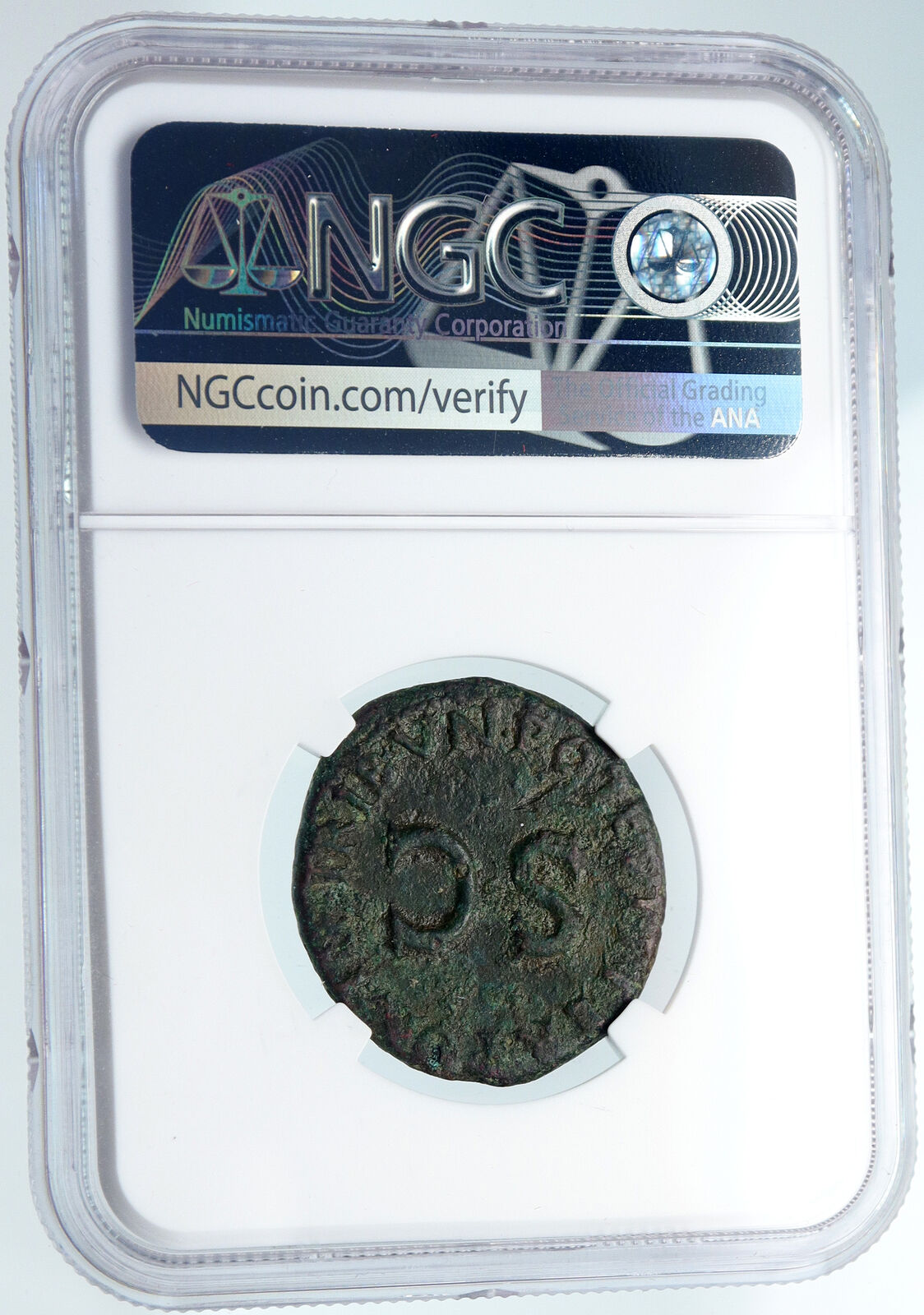 DRUSUS Son of TIBERIUS Rare 22AD Rome OLD Ancient Roman Coin w SC NGC i89483