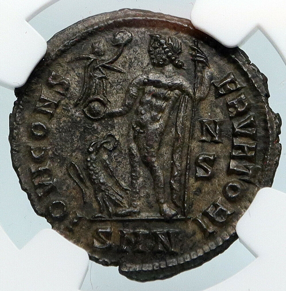 CONSTANTINE I the GREAT 317AD Authentic Ancient Roman Coin w JUPITER NGC i89487