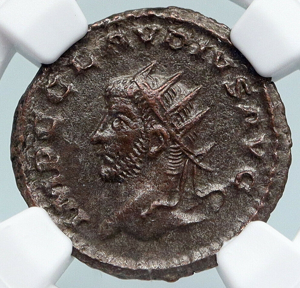 CLAUDIUS II Gothicus Authentic Ancient 268AD Old Roman Coin MINERVA NGC i89827