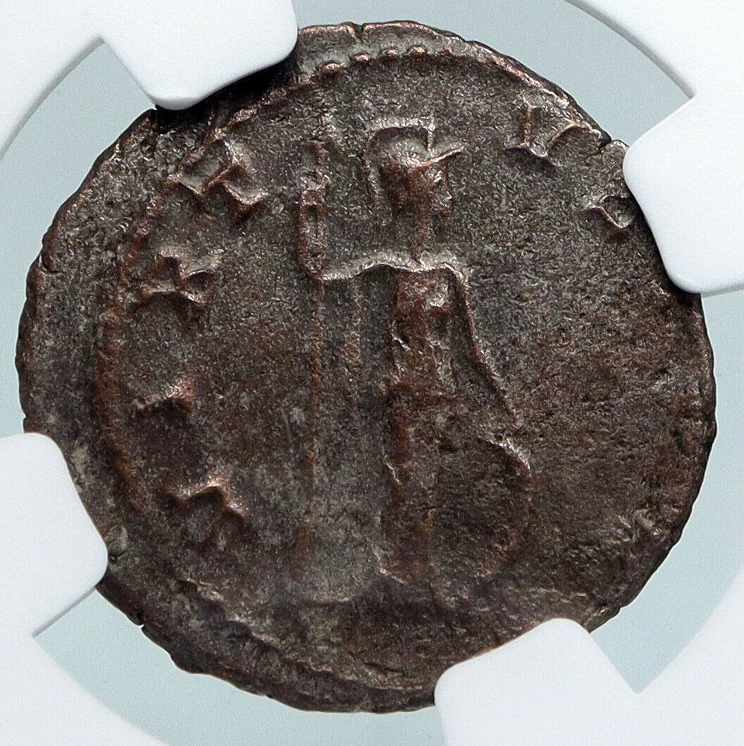 CLAUDIUS II Gothicus Authentic Ancient 268AD Old Roman Coin MINERVA NGC i89827