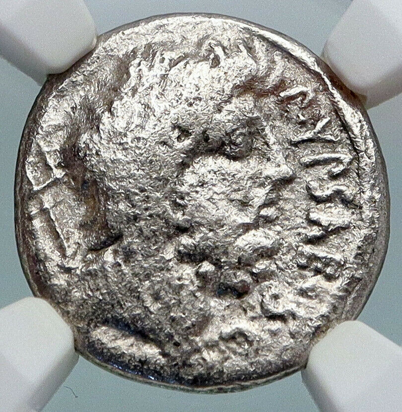 Roman Republic 60BC Hypsaeus Ancient Silver Denarius Coin NEPTUNE NGC i89825