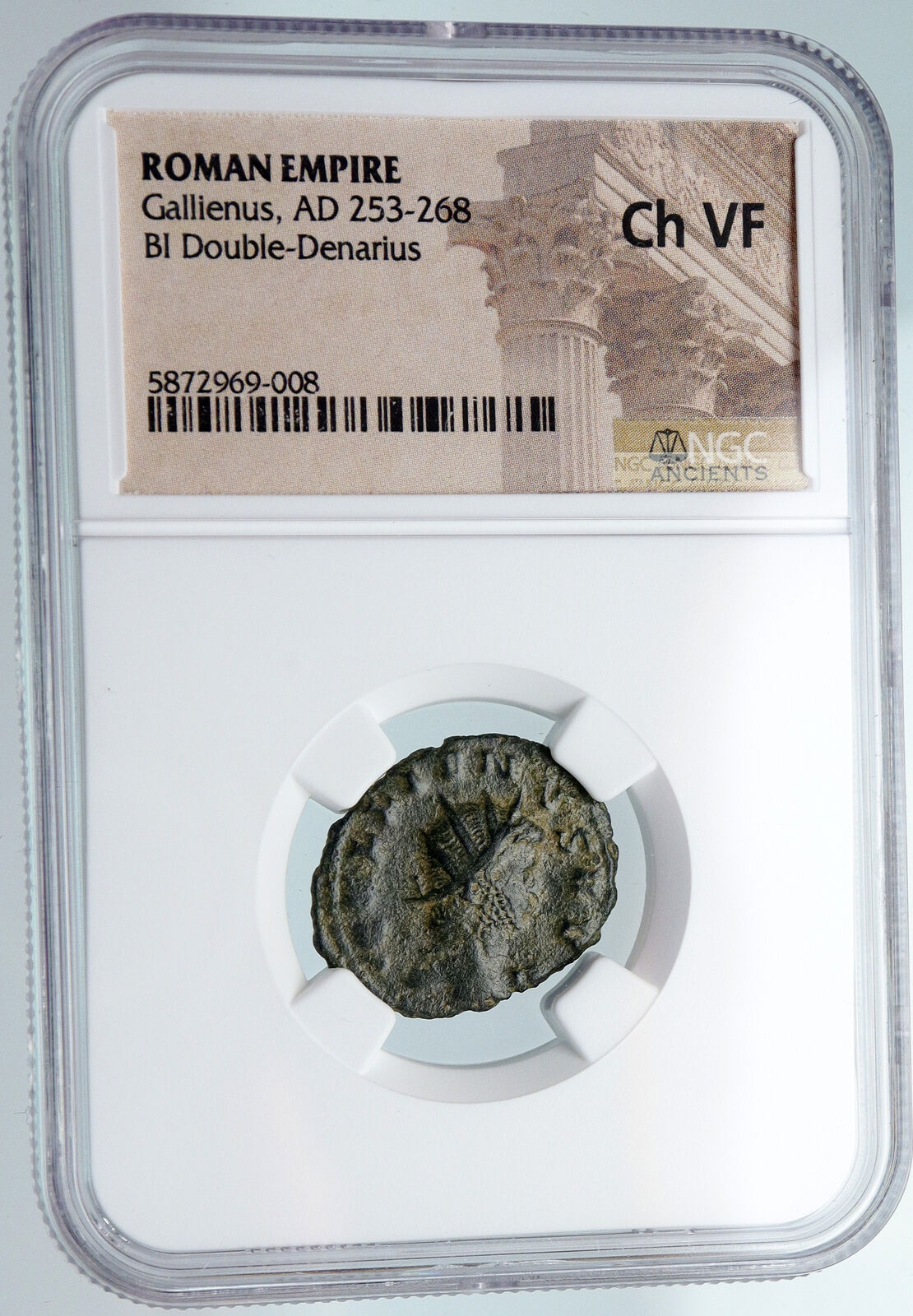 GALLIENUS Ancient Original 265AD Roman OLD Antioch Coin w VICTORY NGC i89830