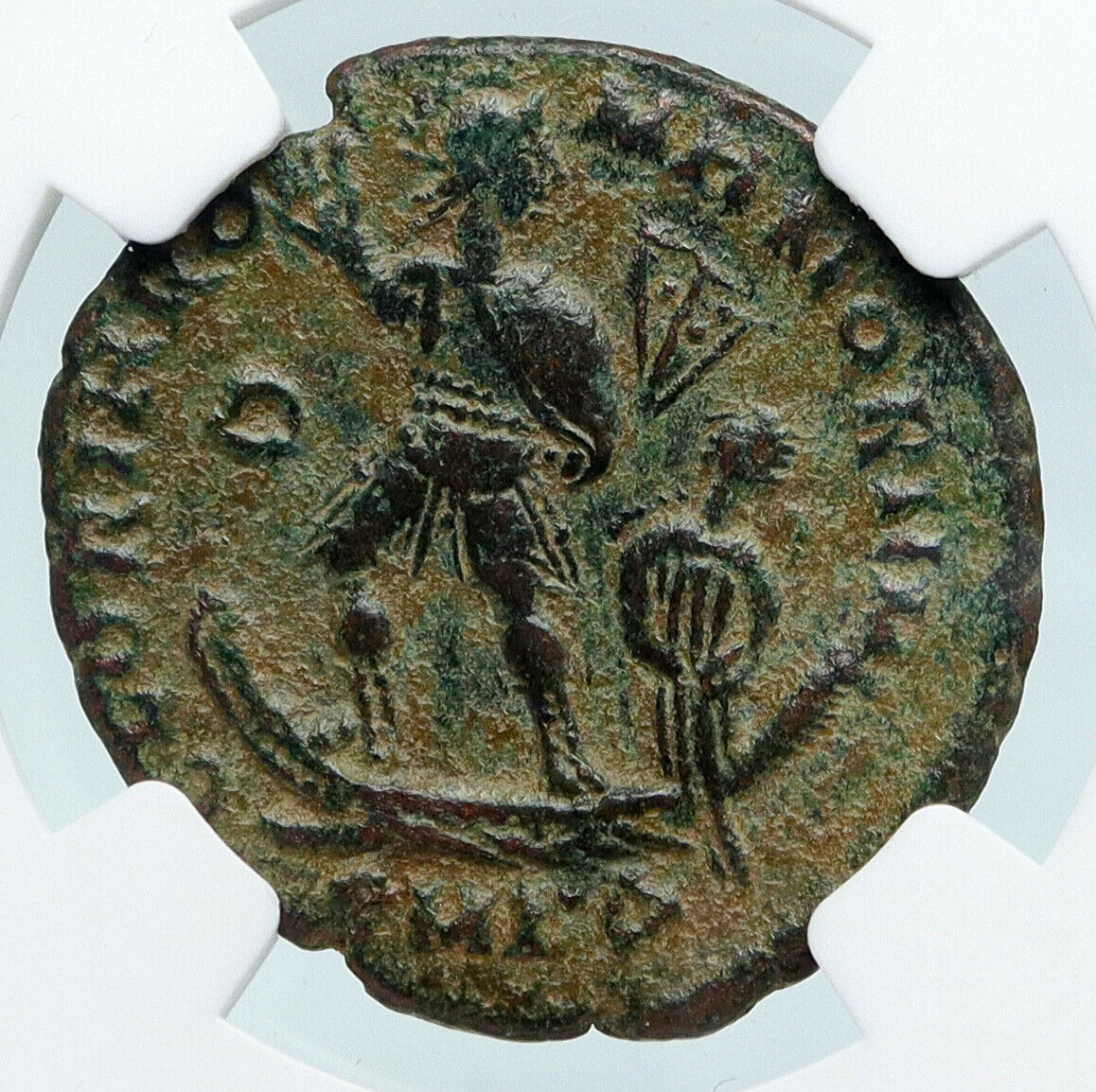 GRATIAN Galley w Victory Original 378AD Authentic Ancient Roman Coin NGC i89828