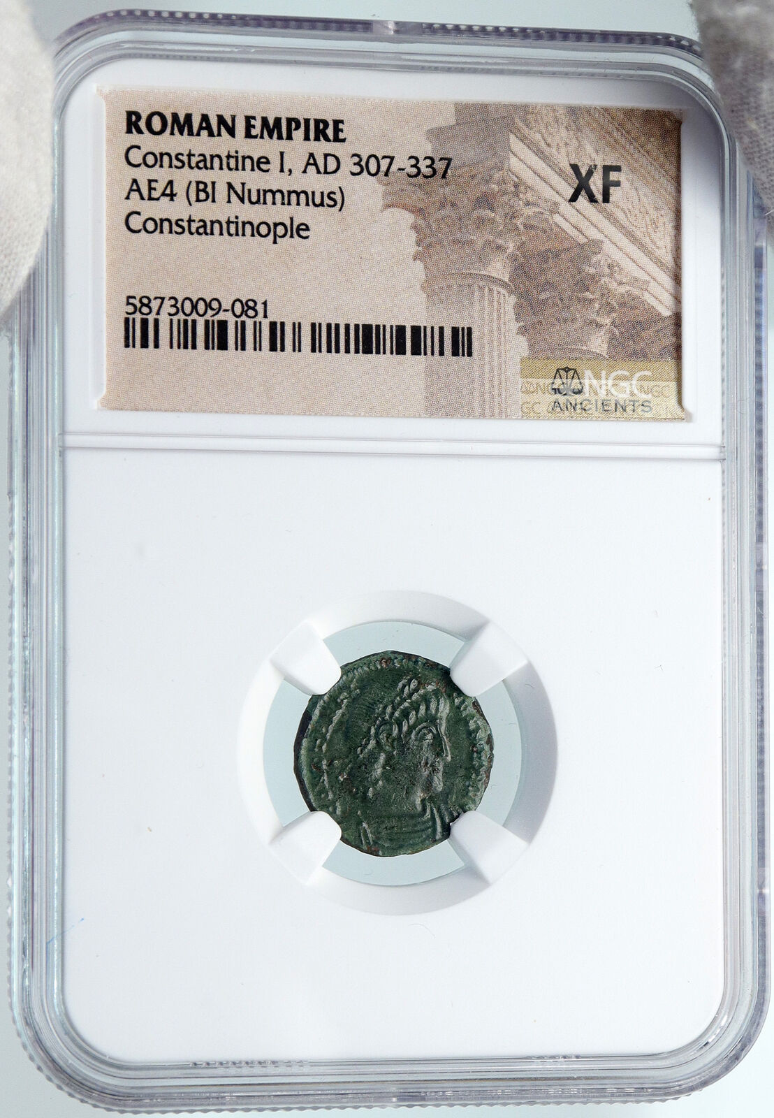 CONSTANTINE I the GREAT Constantinople Ancient Roman Coin w SOLDIERS NGC i89425