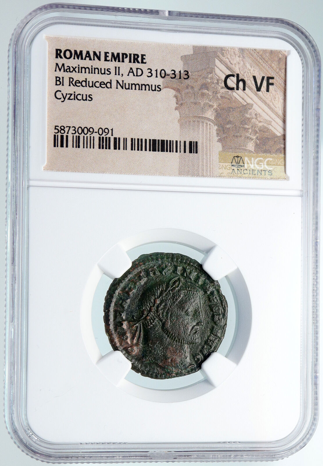 MAXIMINUS II DAIA Authentic Ancient 311AD OLD Roman Coin GENIUS EAGLE NGC i89426