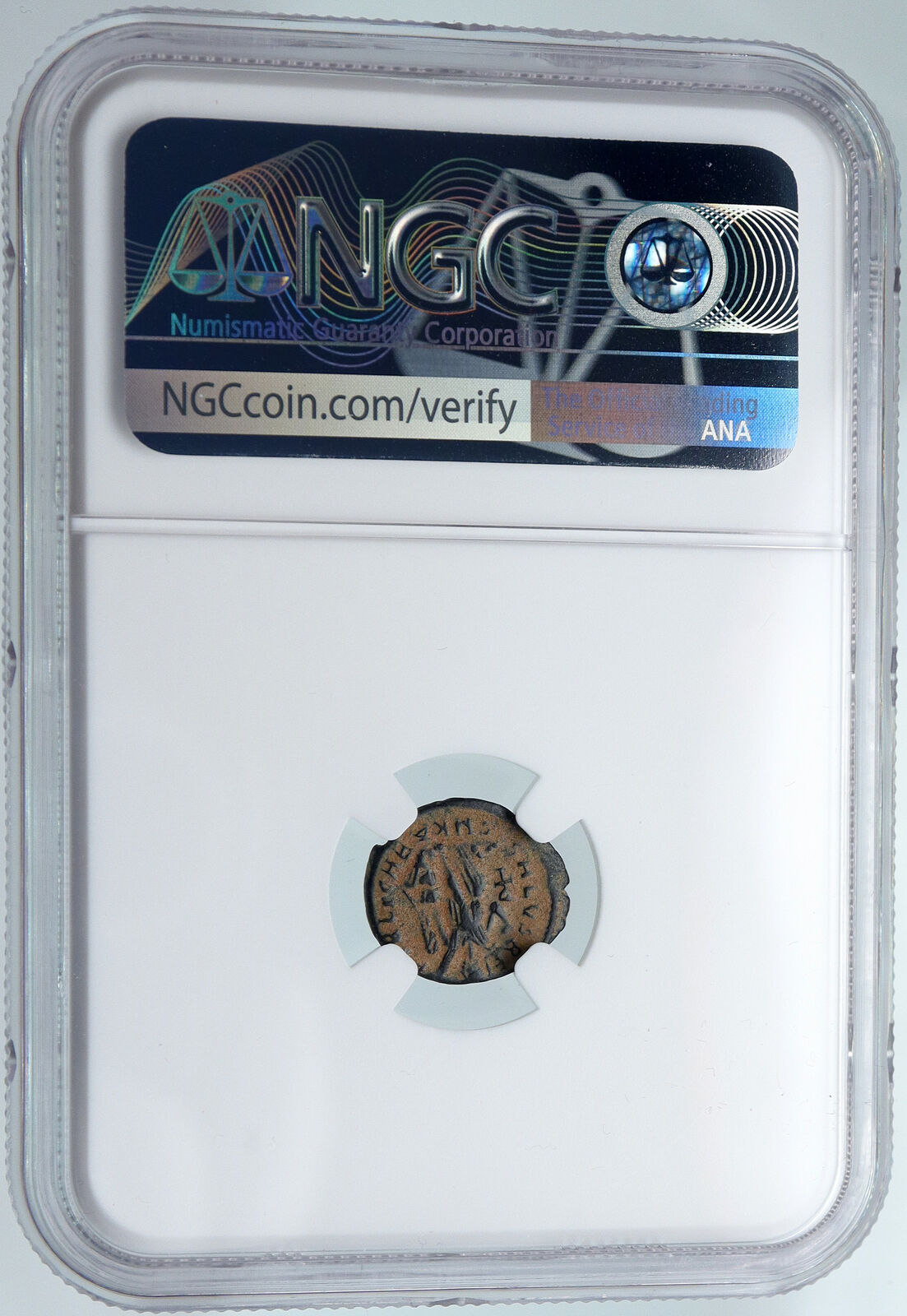 THEODOSIUS I the Great 388AD OLD Ancient Roman Coin VICTORY ANGEL NGC i89494