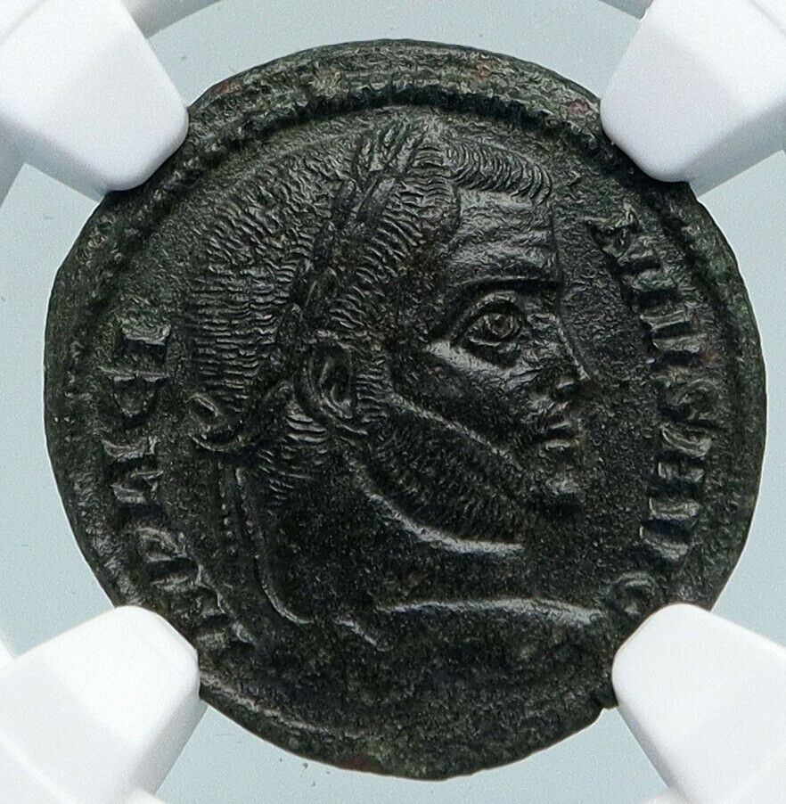 LICINIUS I Authentic Ancient 320AD Original ANTIQUE Roman Coin Wreath NGC i89427